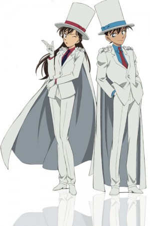 Ran - Shinichi trong bộ đồ của Kid